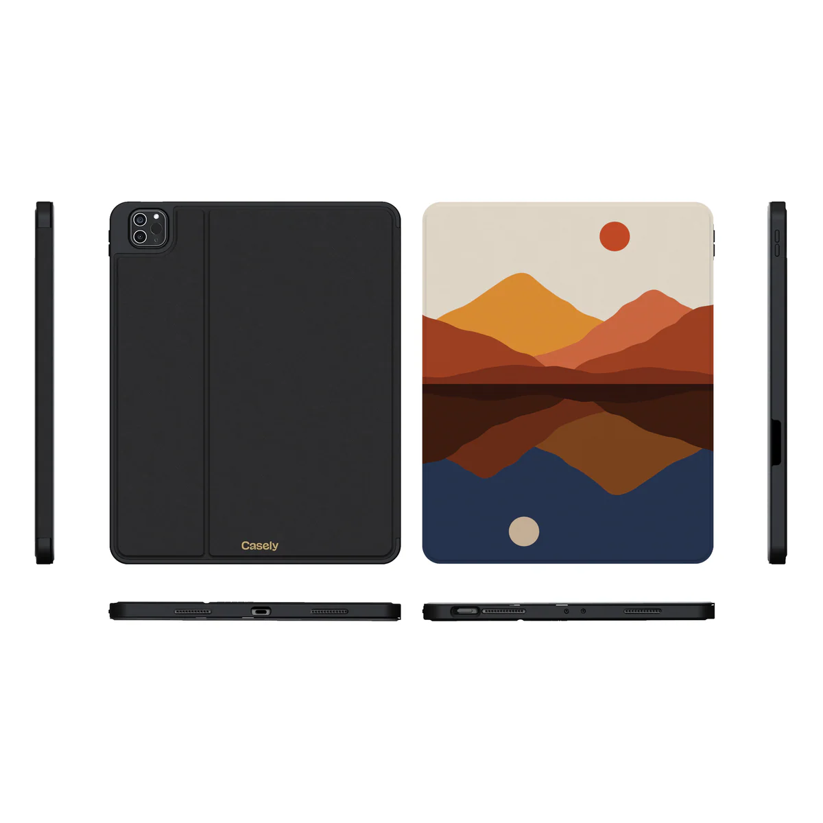 Opposites Attract | Day & Night Colorblock Mountains iPad Case - Image 29