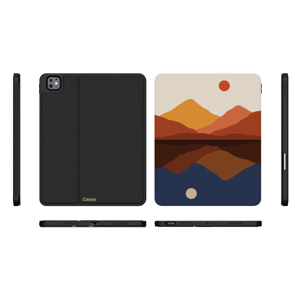 Opposites Attract | Day & Night Colorblock Mountains iPad Case - Image 5