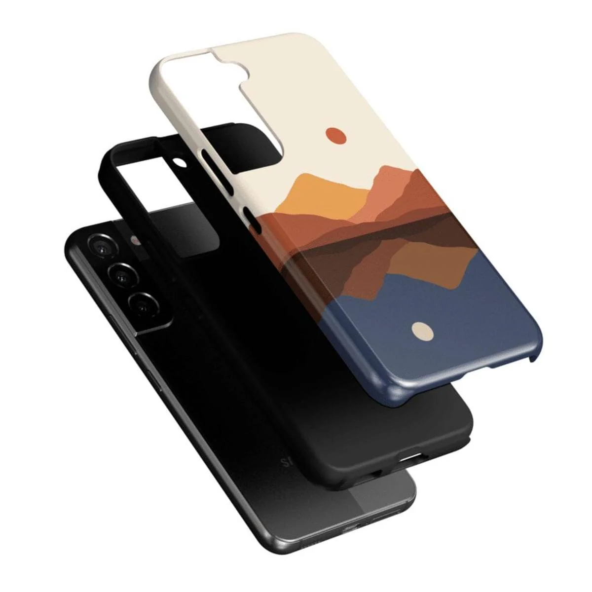 Opposites Attract | Day & Night Colorblock Mountains Samsung Case - Image 12