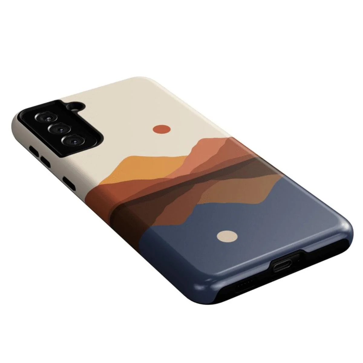 Opposites Attract | Day & Night Colorblock Mountains Samsung Case - Image 17