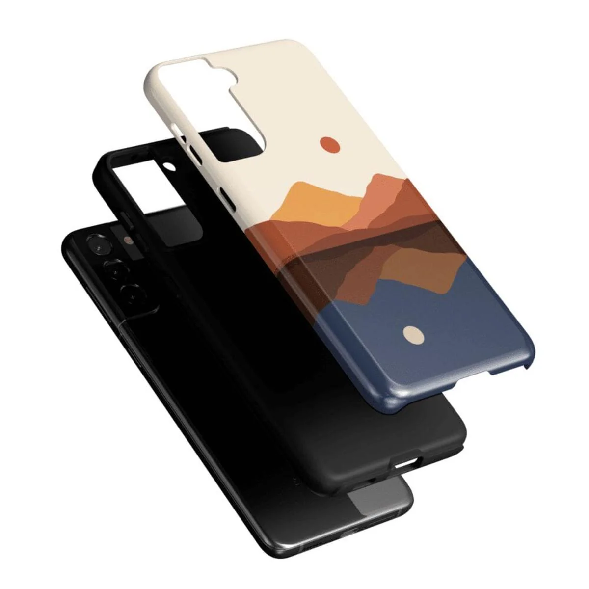 Opposites Attract | Day & Night Colorblock Mountains Samsung Case - Image 18