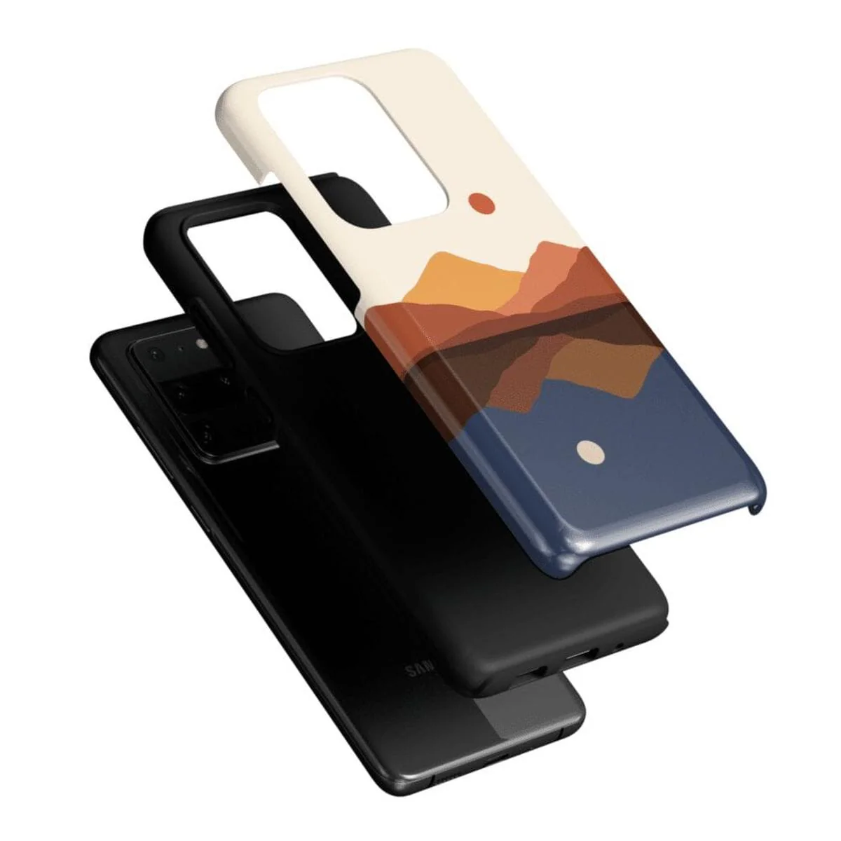 Opposites Attract | Day & Night Colorblock Mountains Samsung Case - Image 24