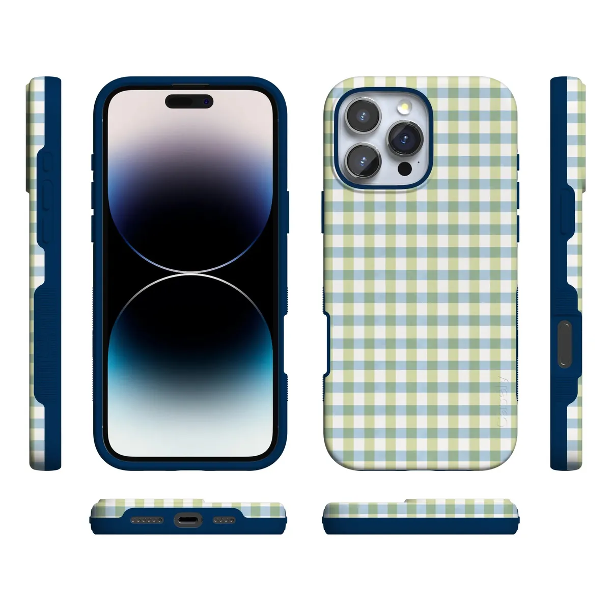 Pastel Picnic | Blue & Green Gingham Case - Image 173
