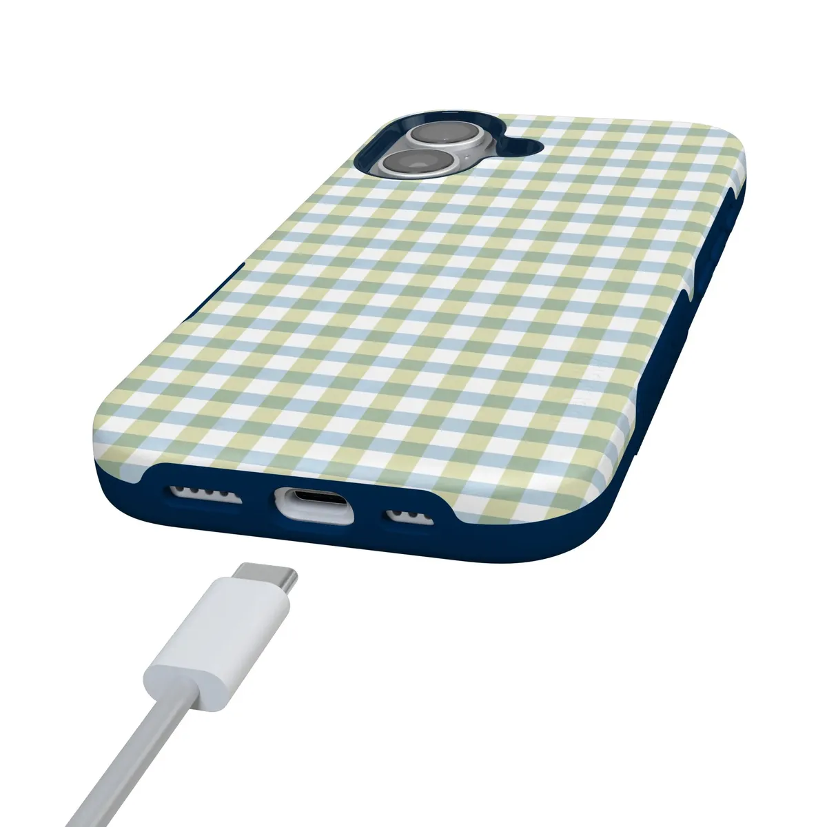 Pastel Picnic | Blue & Green Gingham Case - Image 25