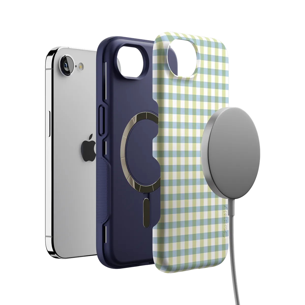 Pastel Picnic | Blue & Green Gingham Case - Image 33