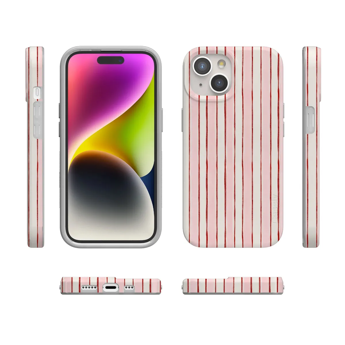 Pretty in Pastel | Blush Stripes Case - Image 106