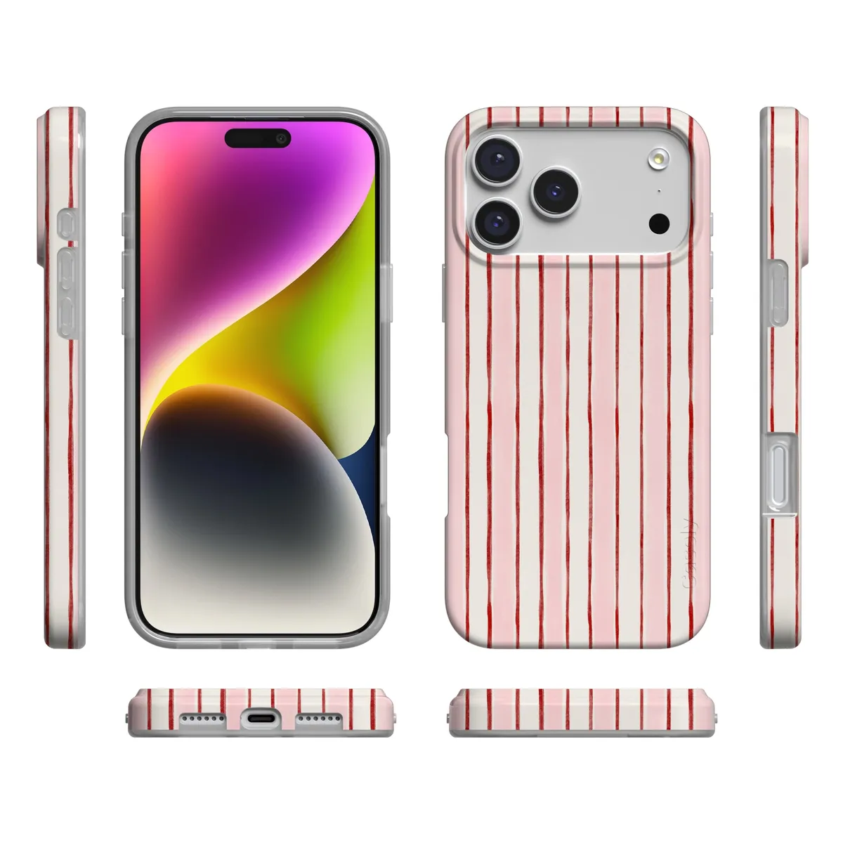 Pretty in Pastel | Blush Stripes Case - Image 81