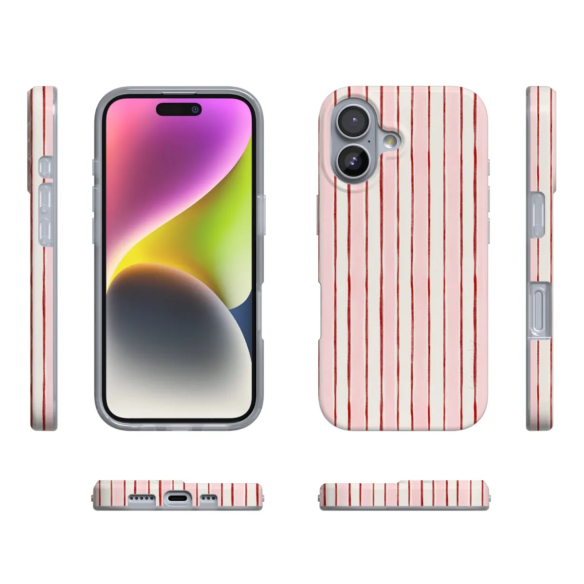 Pretty in Pastel | Blush Stripes Case - Image 91
