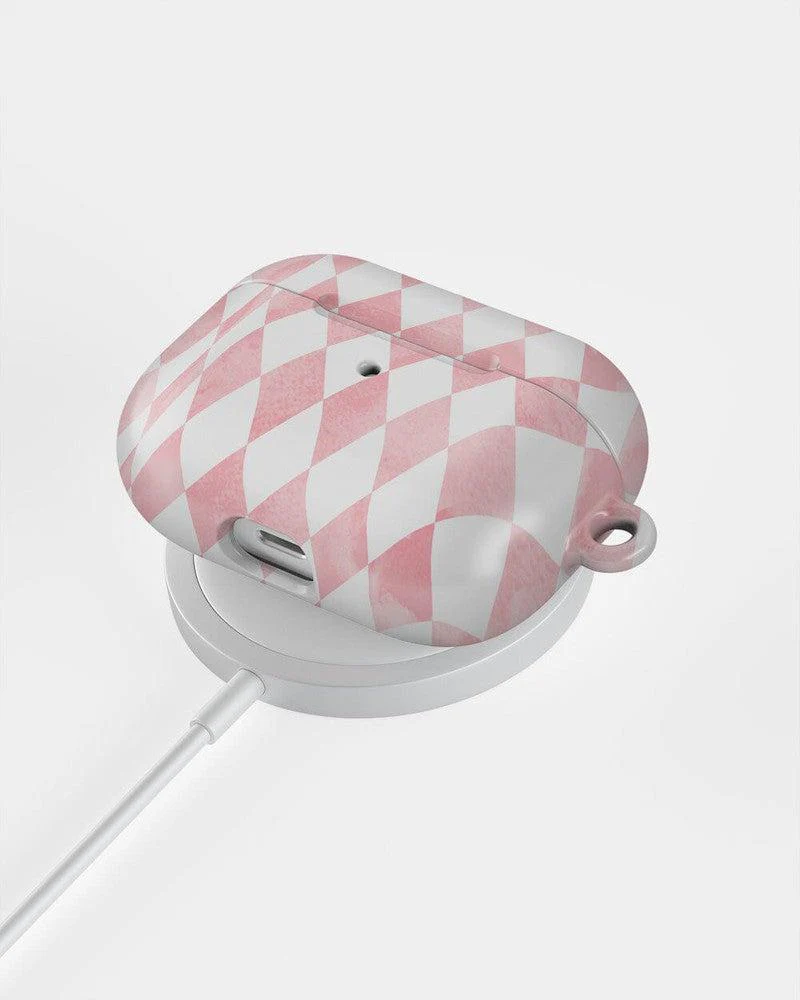 Queen of Diamonds | Pink Watercolor AirPods Case - Image 10