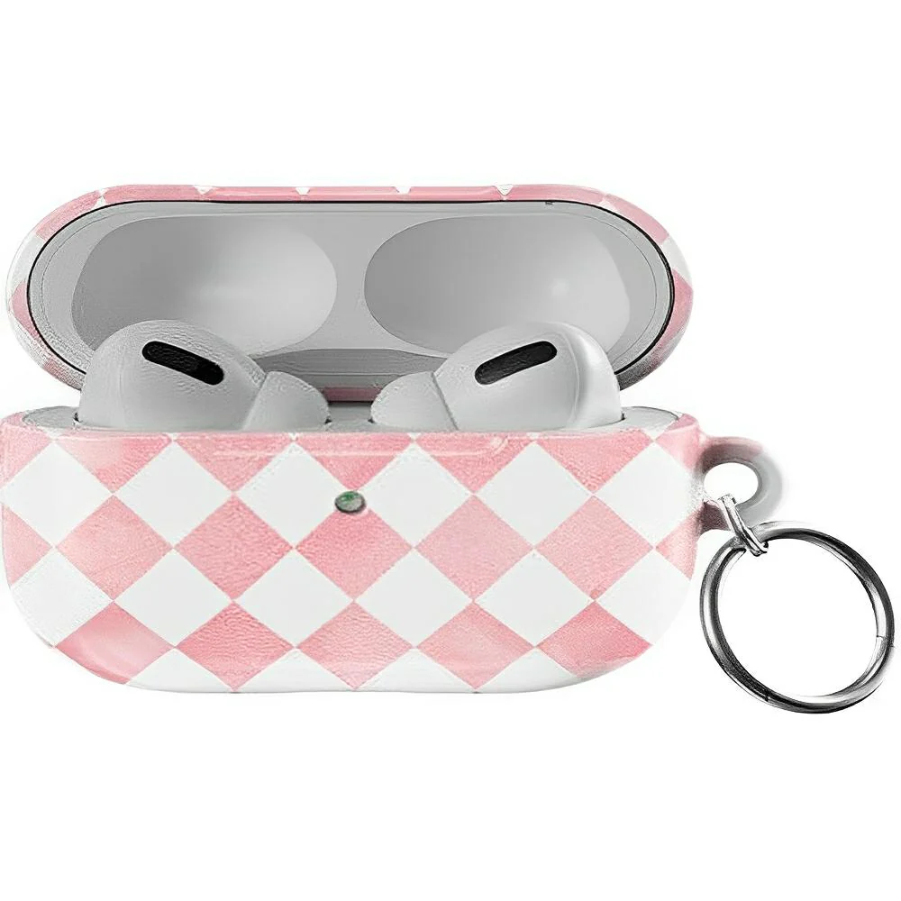 Queen of Diamonds | Pink Watercolor AirPods Case - Image 6
