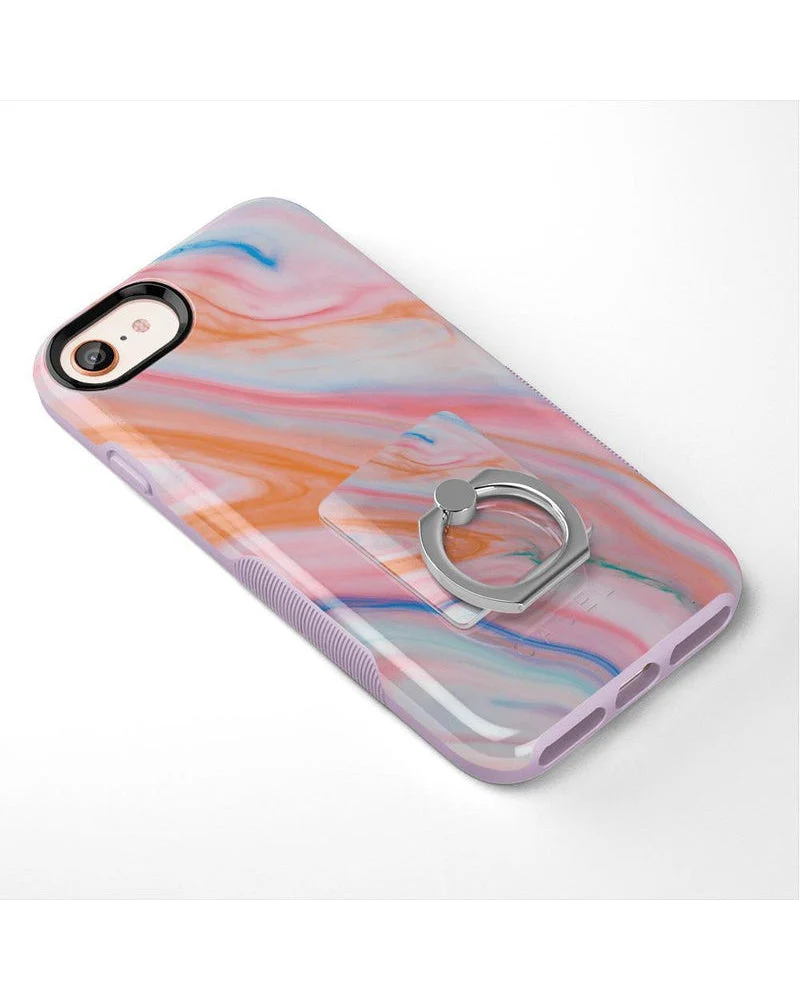You're a Gem | Rainbow Marble Swirl Phone Ring - Image 3