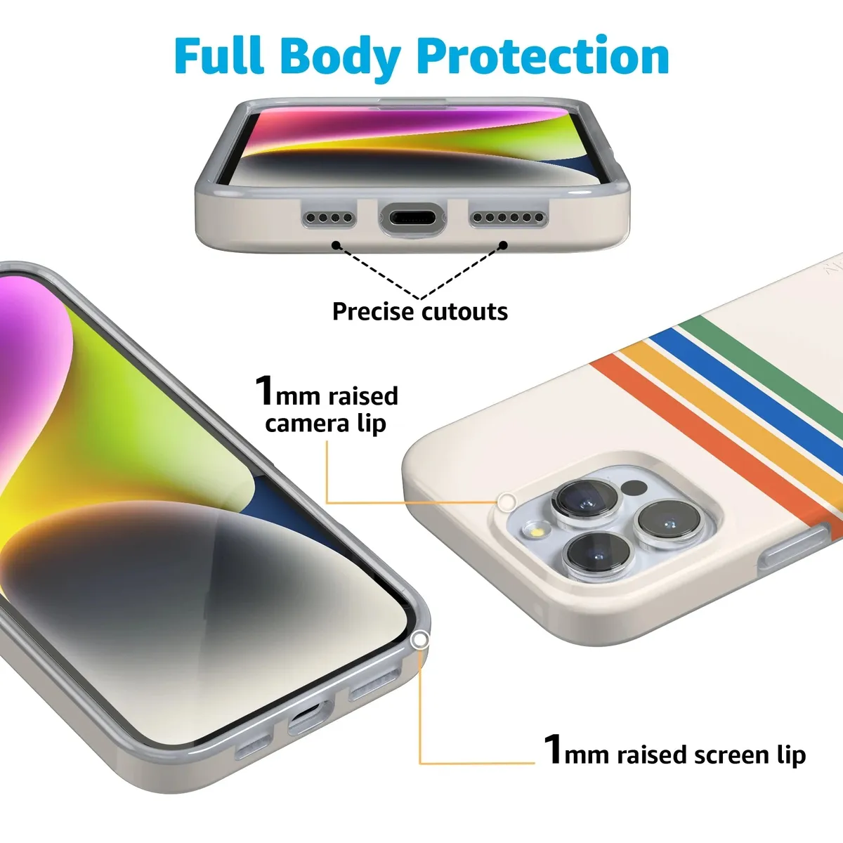 Totally Groovy | Rainbow Stripes Color Block Case - Image 142