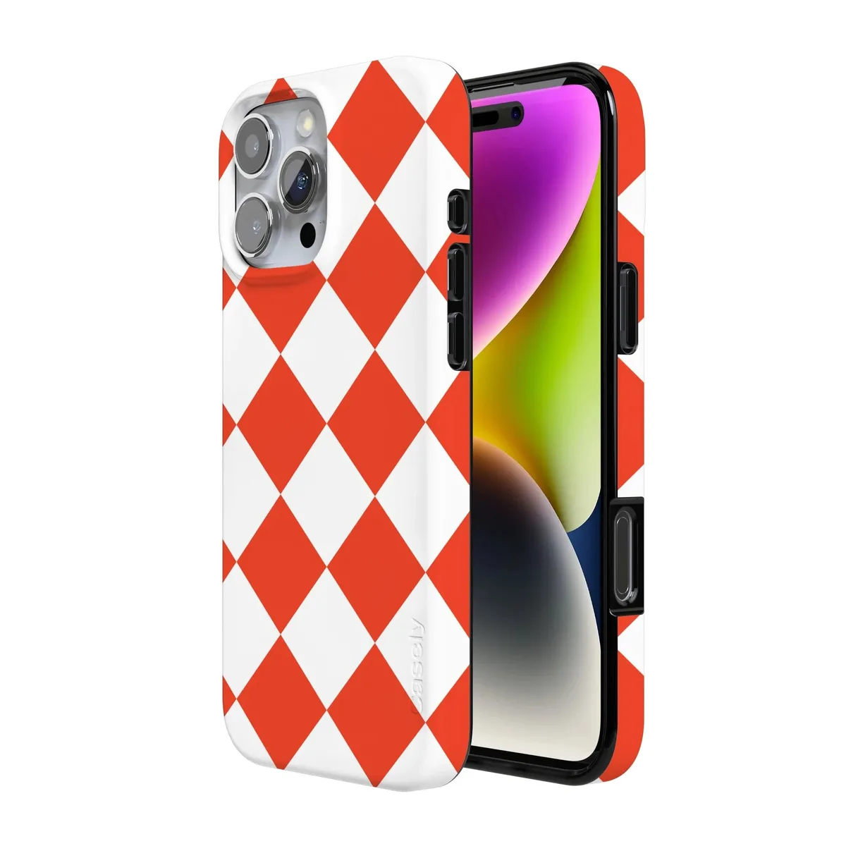 Red Checkerboard | High Contrast Design Case - Image 148
