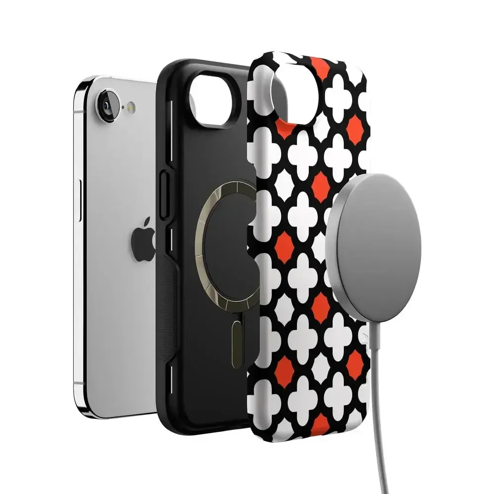 Red Lattice Tile | High Contrast Design Case - Image 135
