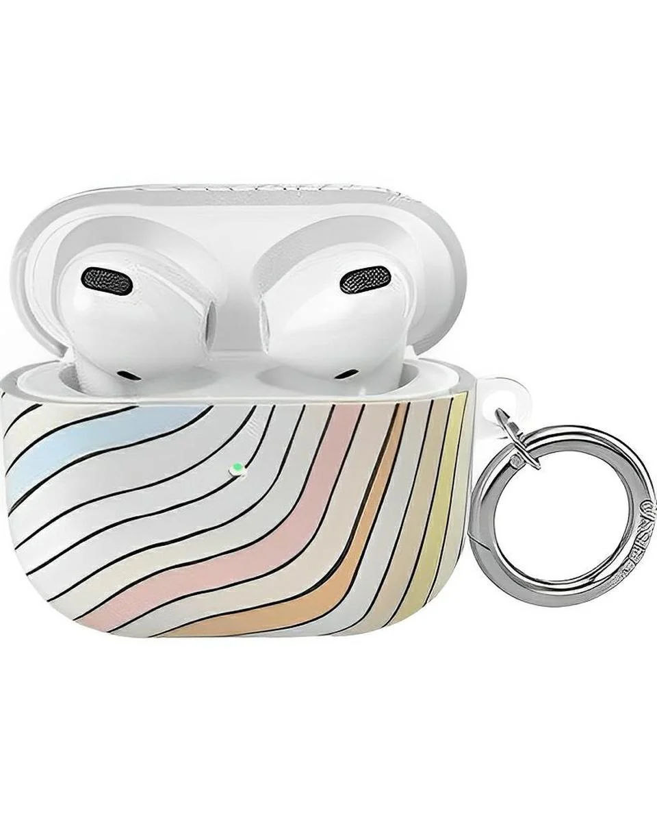Ride The Wave | Pastel Rainbow Lined AirPods Case - Image 3