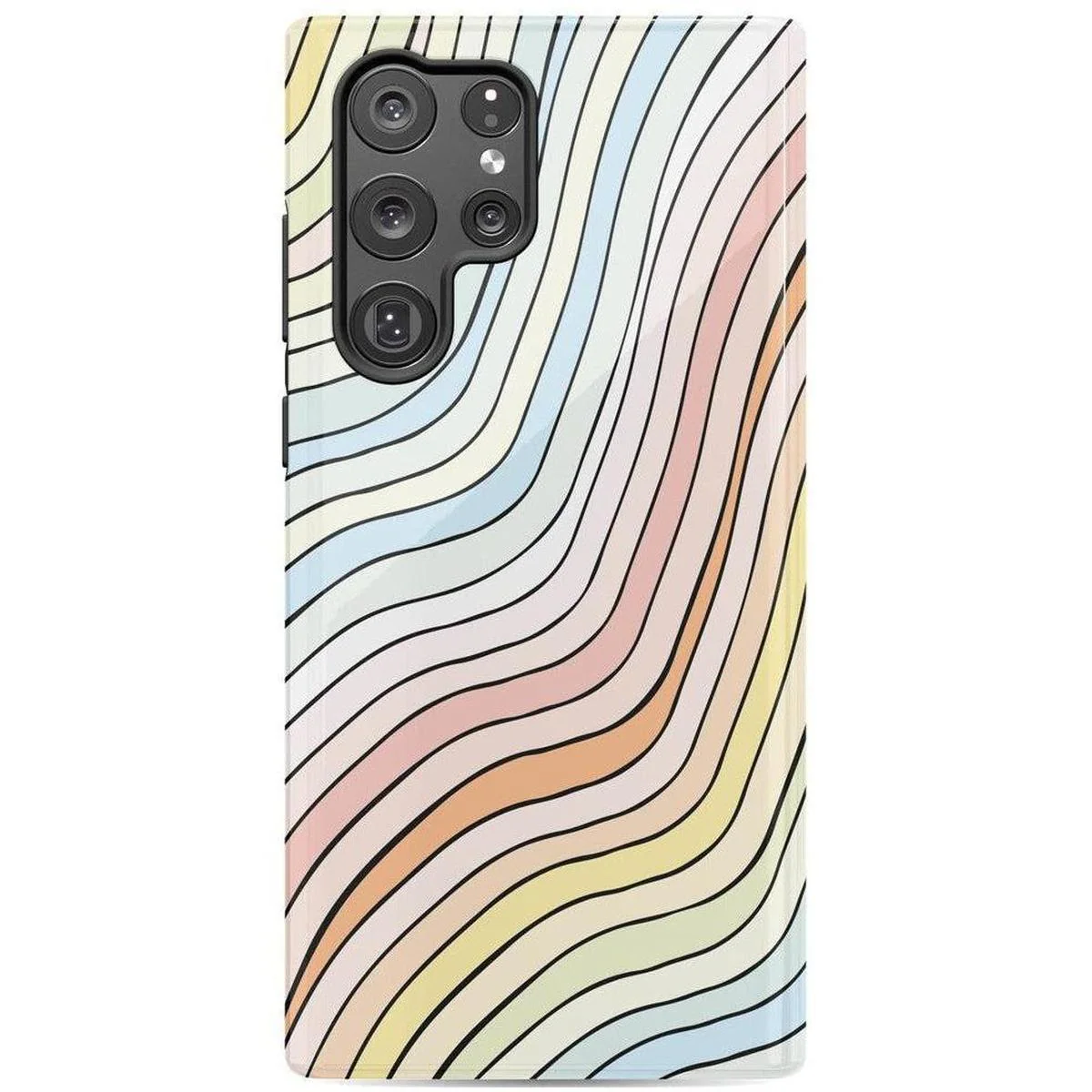 Ride The Wave | Pastel Rainbow Lined Samsung Case - Image 16