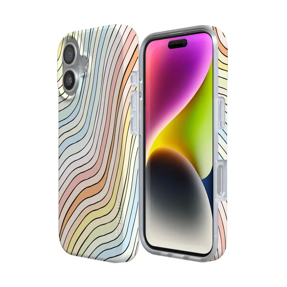 Ride The Wave | Pastel Rainbow Lined Case - Image 135