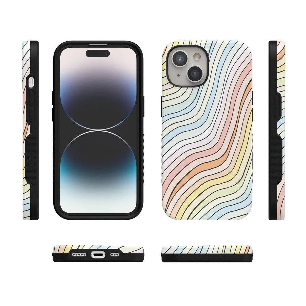 Ride The Wave | Pastel Rainbow Lined Case - Image 95