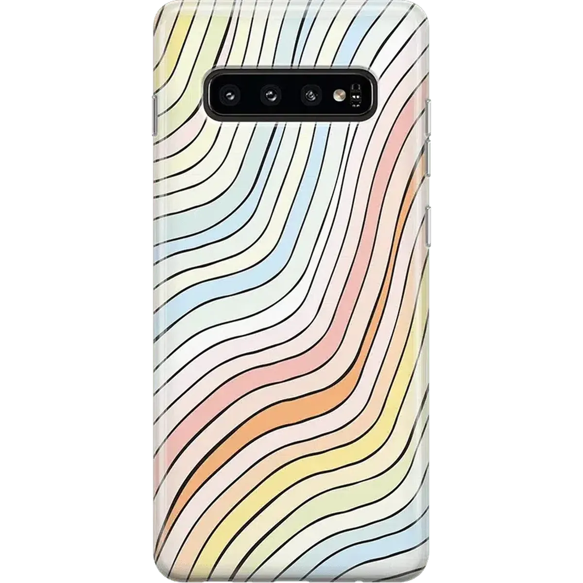 Ride The Wave | Pastel Rainbow Lined Samsung Case - Image 7