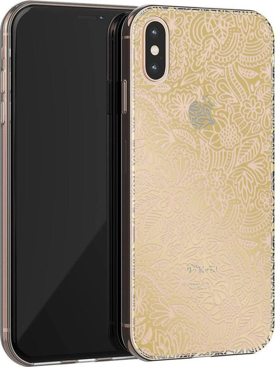 Floral Mandala | Rose Gold Clear Case - Image 14