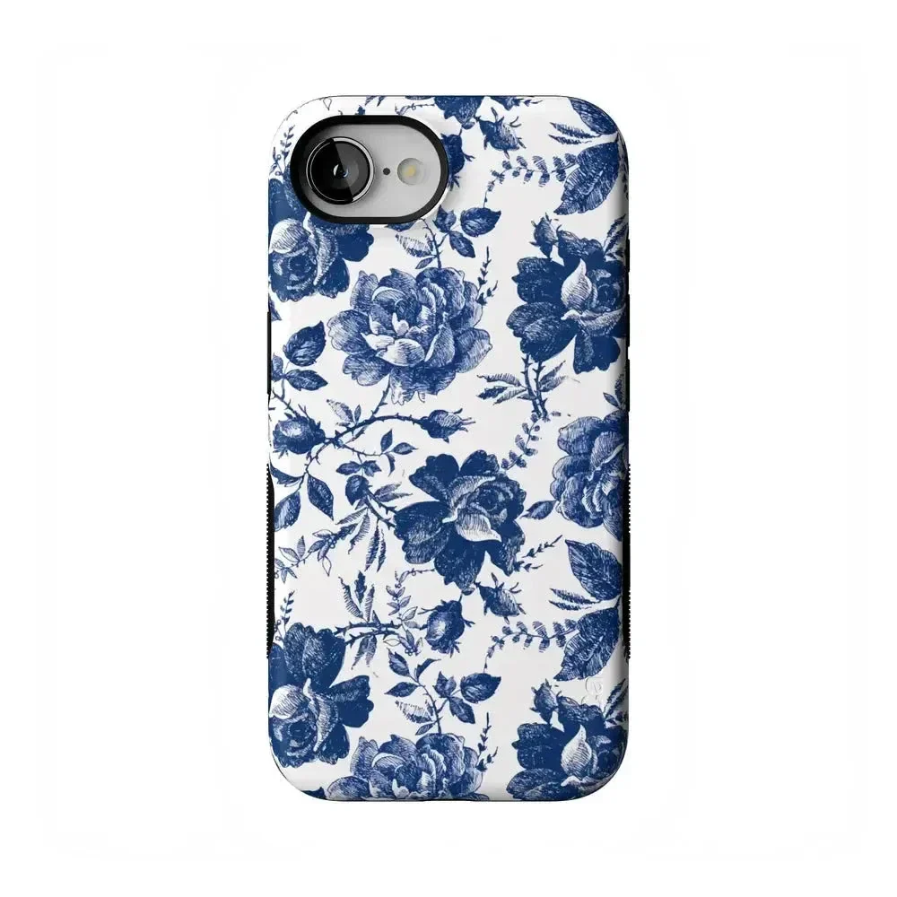 Rose to Fame | Blue & White Rose Floral Case - Image 101