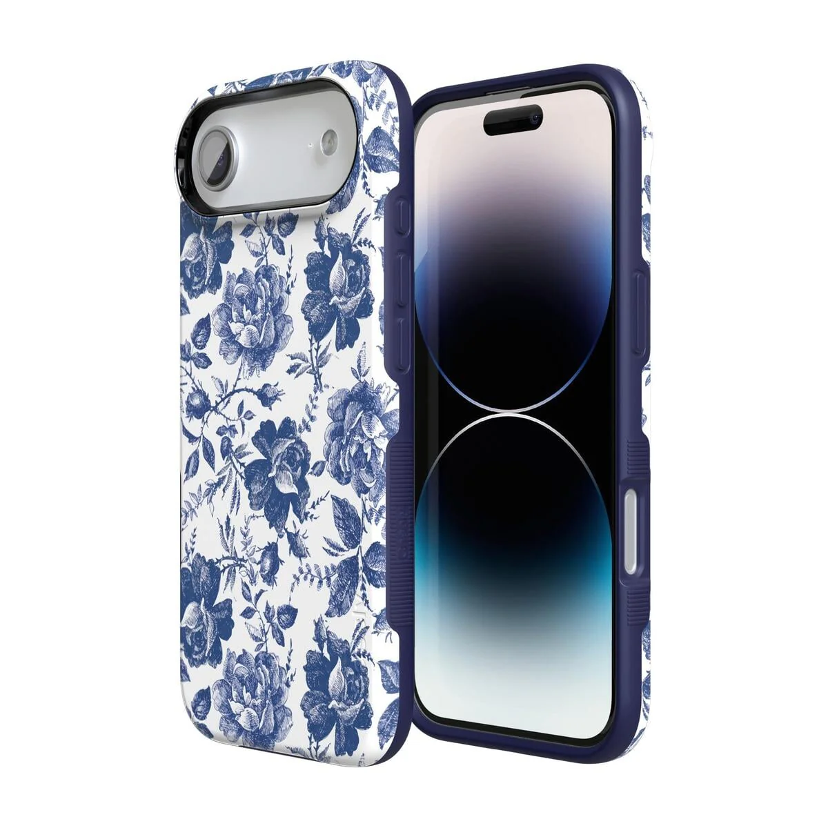 Rose to Fame | Blue & White Rose Floral Case - Image 103