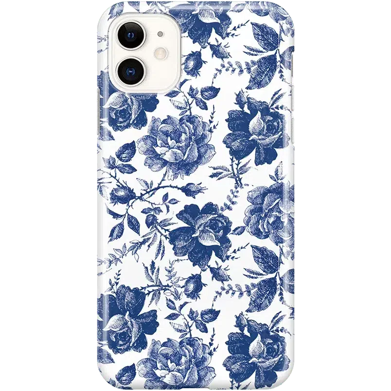 Rose to Fame | Blue & White Rose Floral Case - Image 74