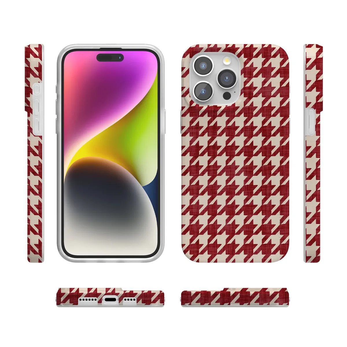 Scarlet Stitch | Red Houndstooth Case - Image 220
