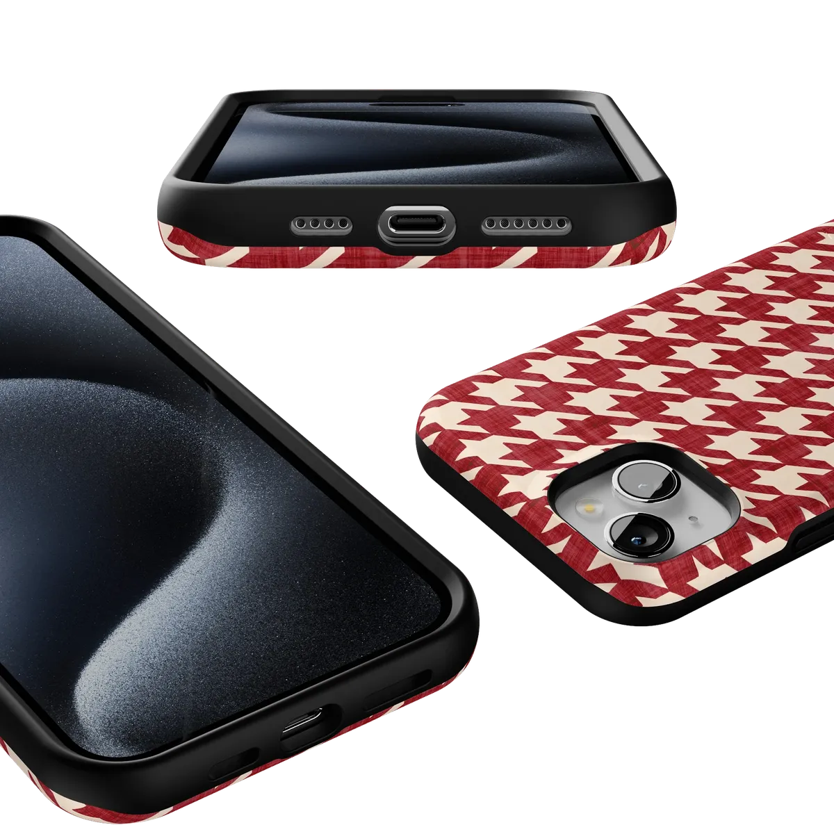 Scarlet Stitch | Red Houndstooth Case - Image 57