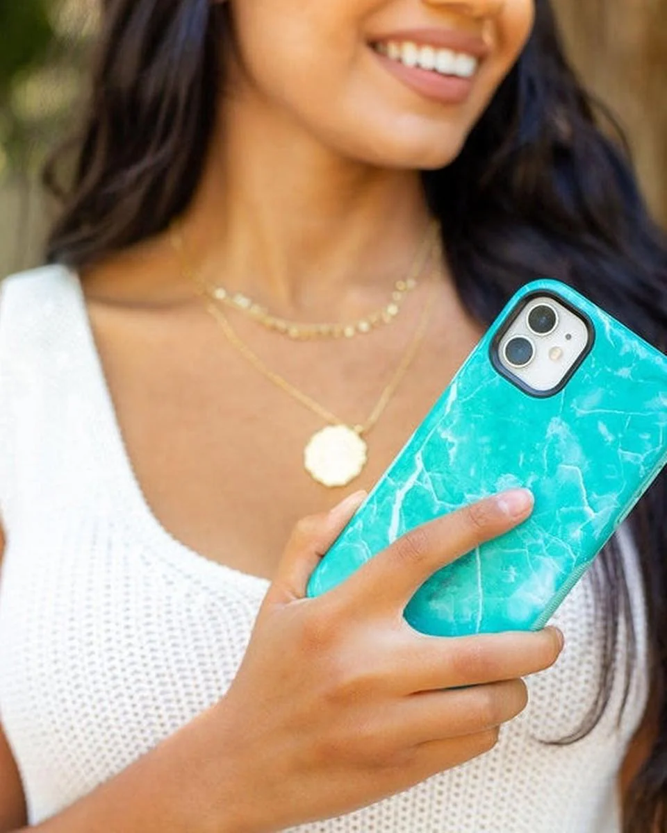 Lost at Sea | Teal Blue Seaglass Case - Image 57