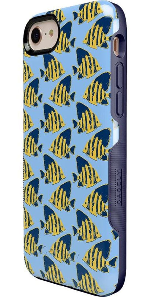 Something's Fishy | Navy Blue & Yellow Fish Print Case - Image 17