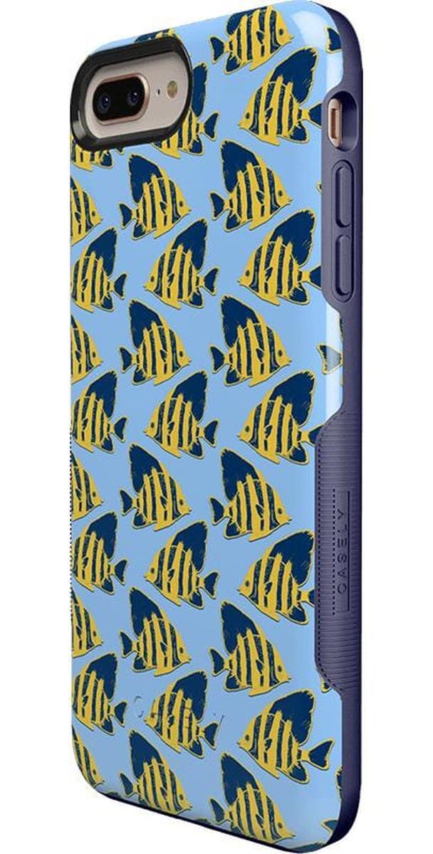 Something's Fishy | Navy Blue & Yellow Fish Print Case - Image 20