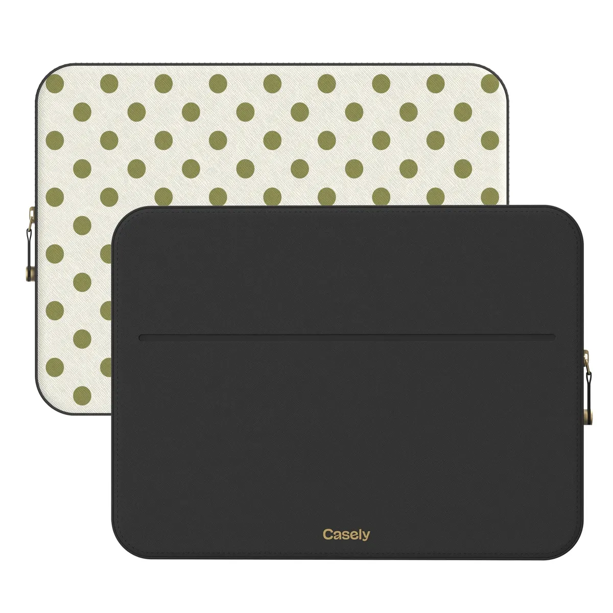 Spotted in SoHo | Green Polka Dot Laptop Case - Image 2