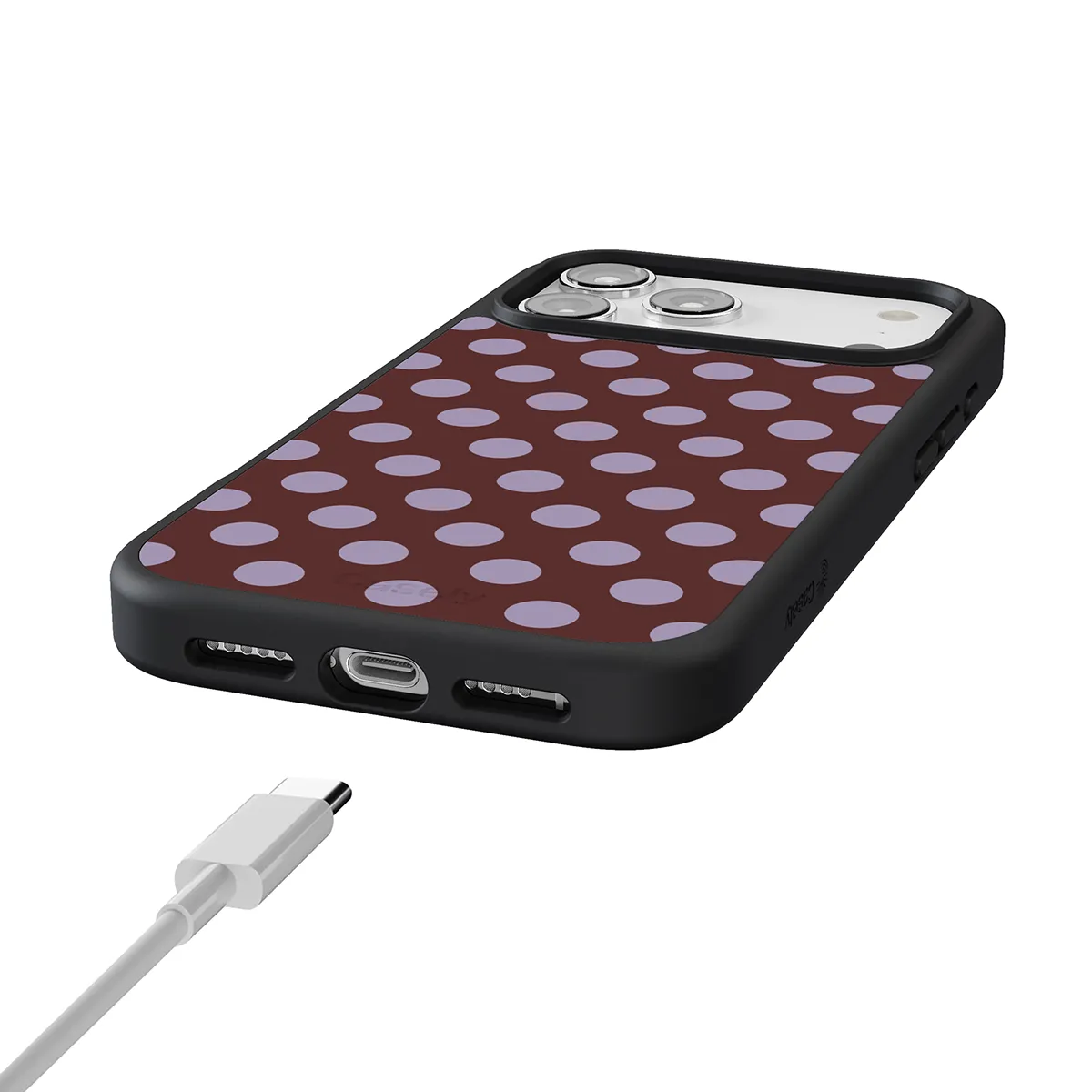 Spotted in SoHo | Burgundy Polka Dot Case - Image 168