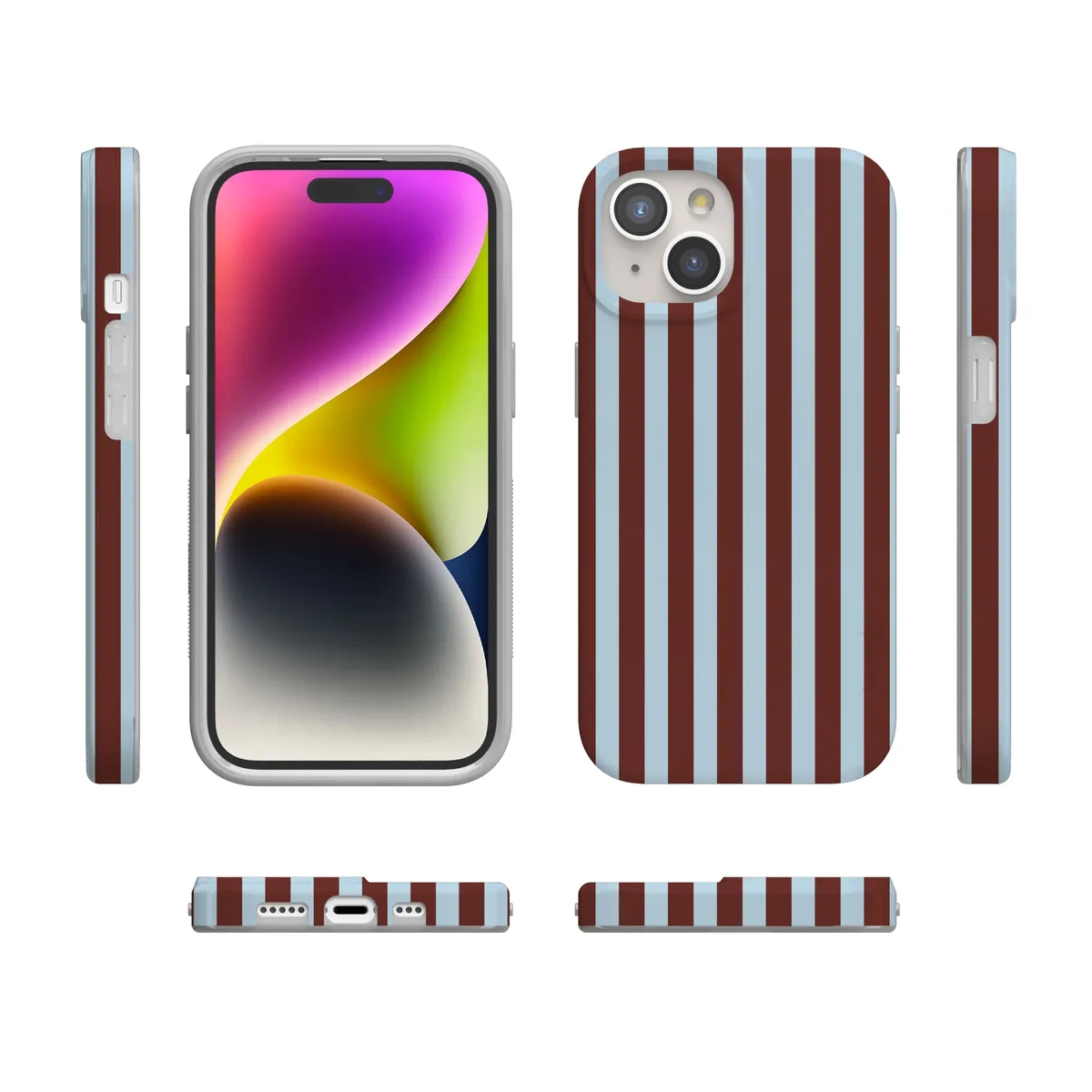 Sunday in Brooklyn | Blue Stripes Case - Image 106