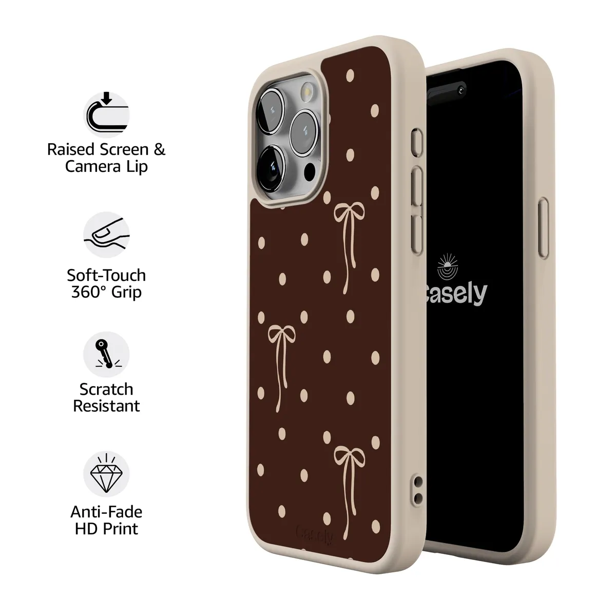 Teddy Bows | Brown Polka Dot Case - Image 182