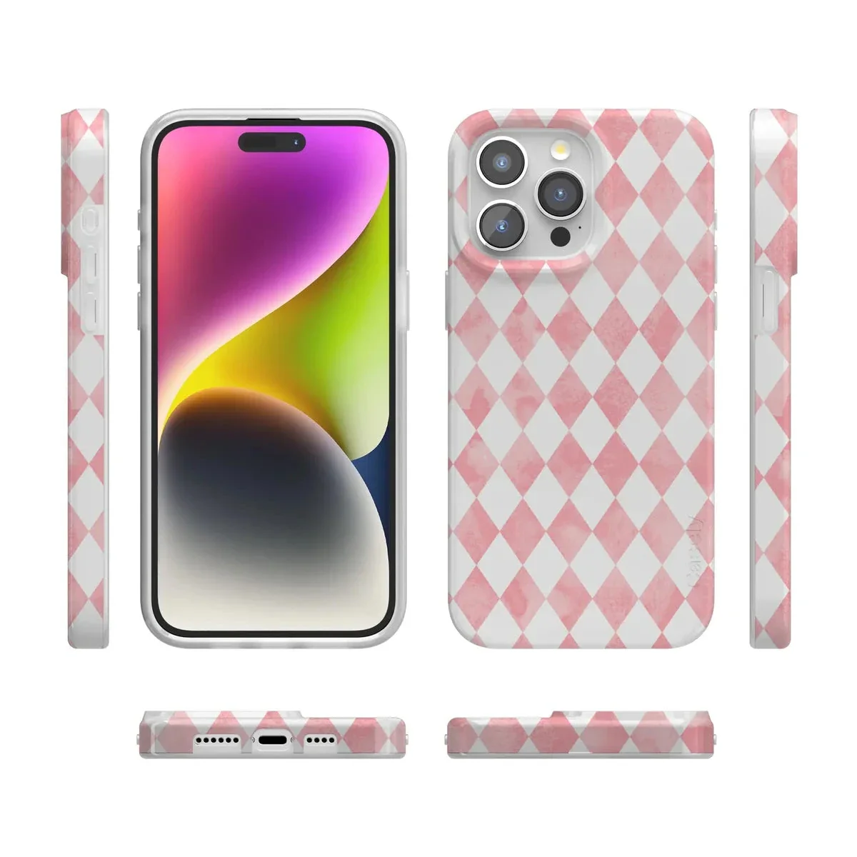 Queen of Diamonds | Pink Watercolor Case - Image 198