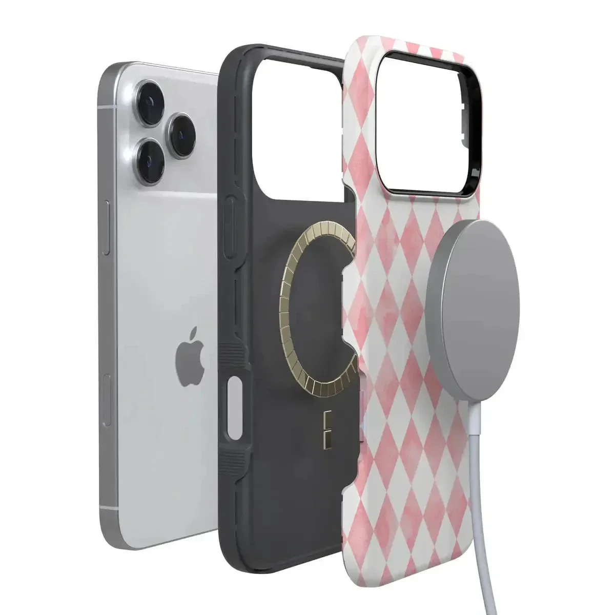 Queen of Diamonds | Pink Watercolor Case - Image 3