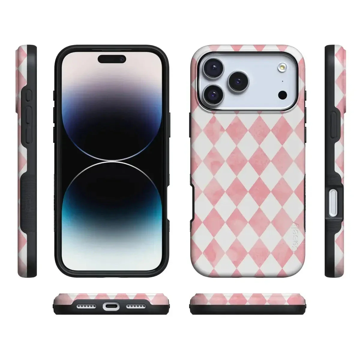Queen of Diamonds | Pink Watercolor Case - Image 4