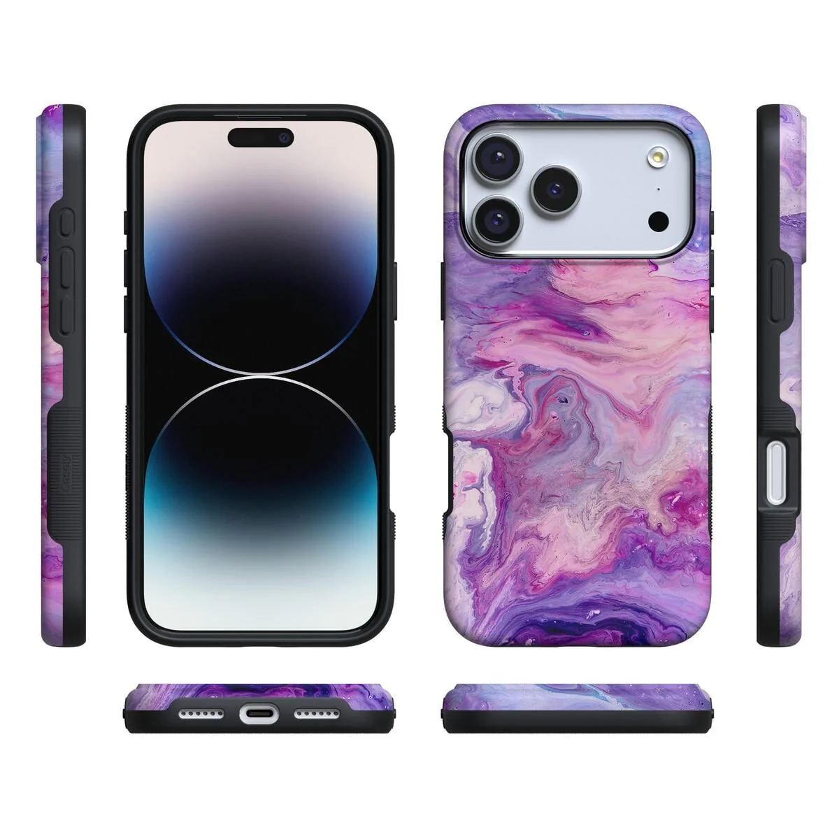 Tie Dying Over You | Purple Marble iPhone Case - Image 10