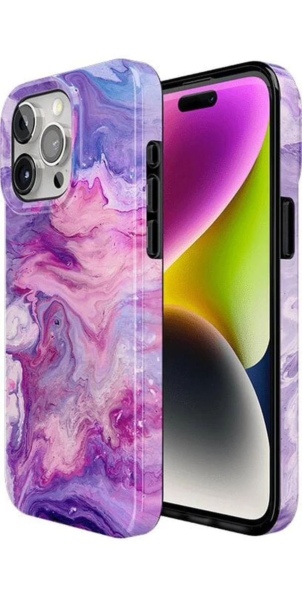 Tie Dying Over You | Purple Marble iPhone Case - Image 12