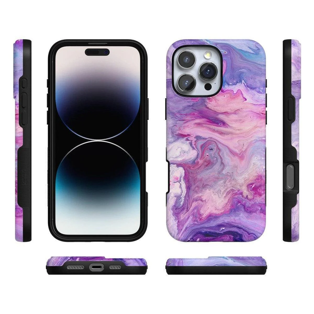 Tie Dying Over You | Purple Marble iPhone Case - Image 126
