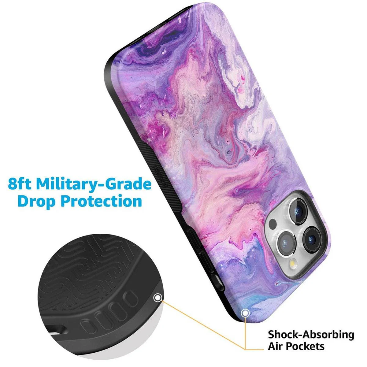 Tie Dying Over You | Purple Marble iPhone Case - Image 96
