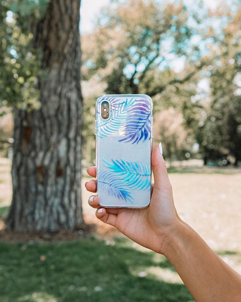 Tropical Blues | Palm Leaves Floral case - Image 21