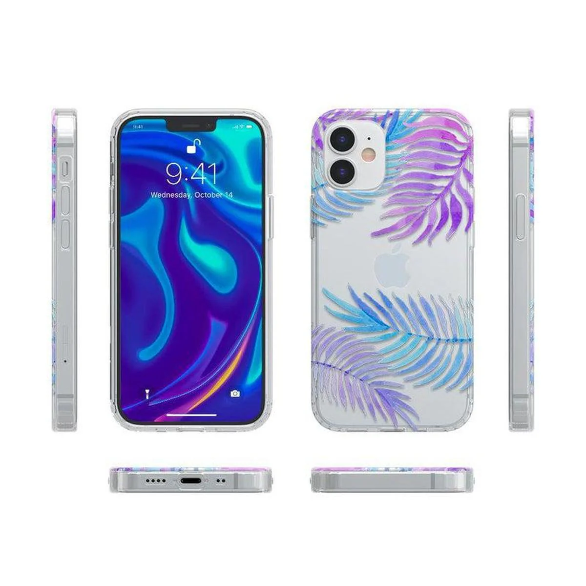 Tropical Blues | Palm Leaves Floral case - Image 26