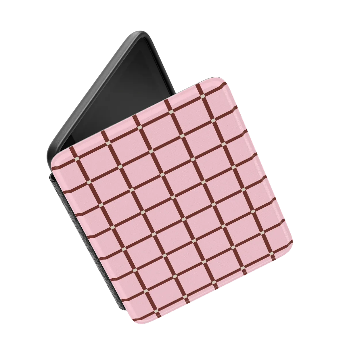 Uptown Gridlock | Pink Checkerboard Kindle Case - Image 7