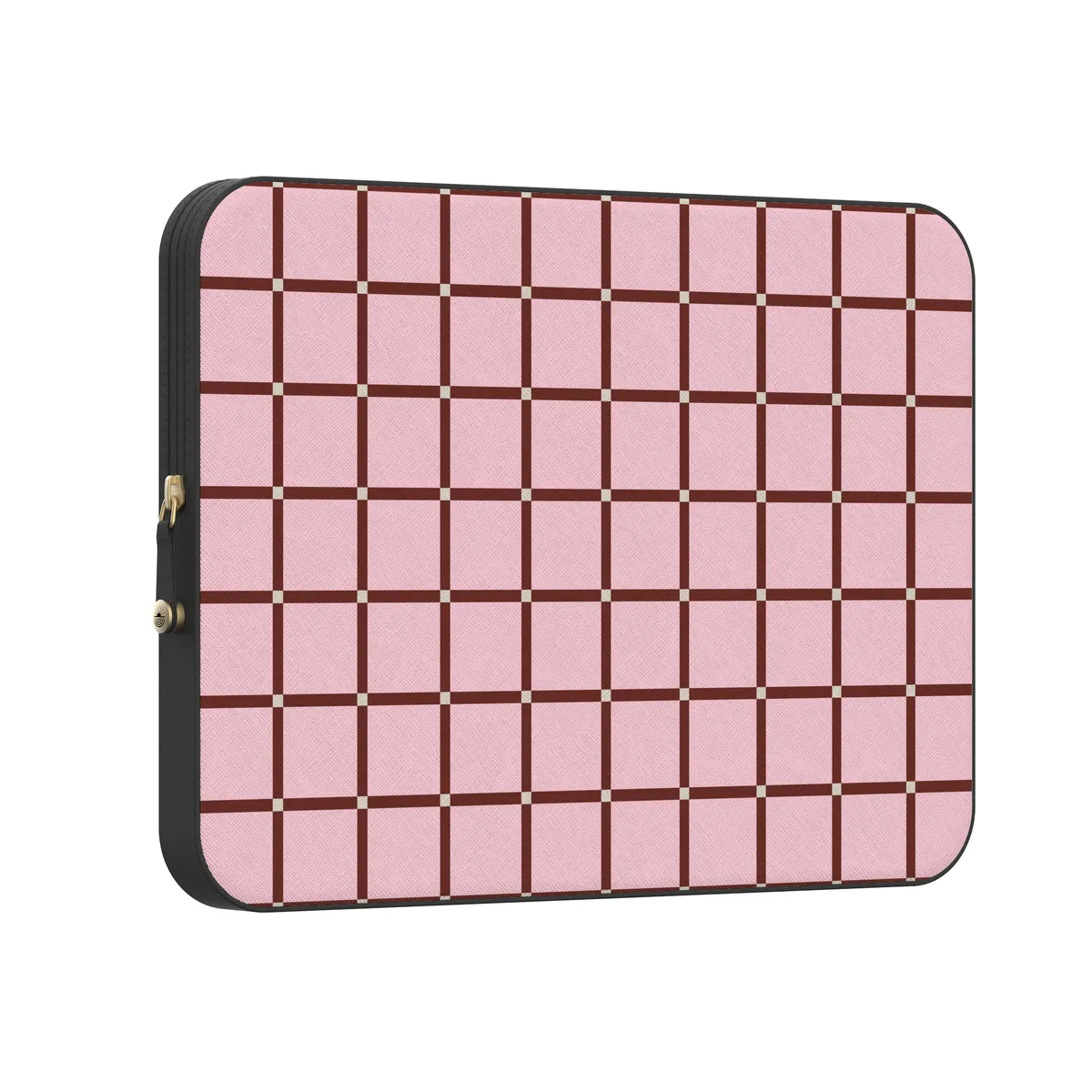 Uptown Gridlock | Pink Checkerboard Laptop Case - Image 11