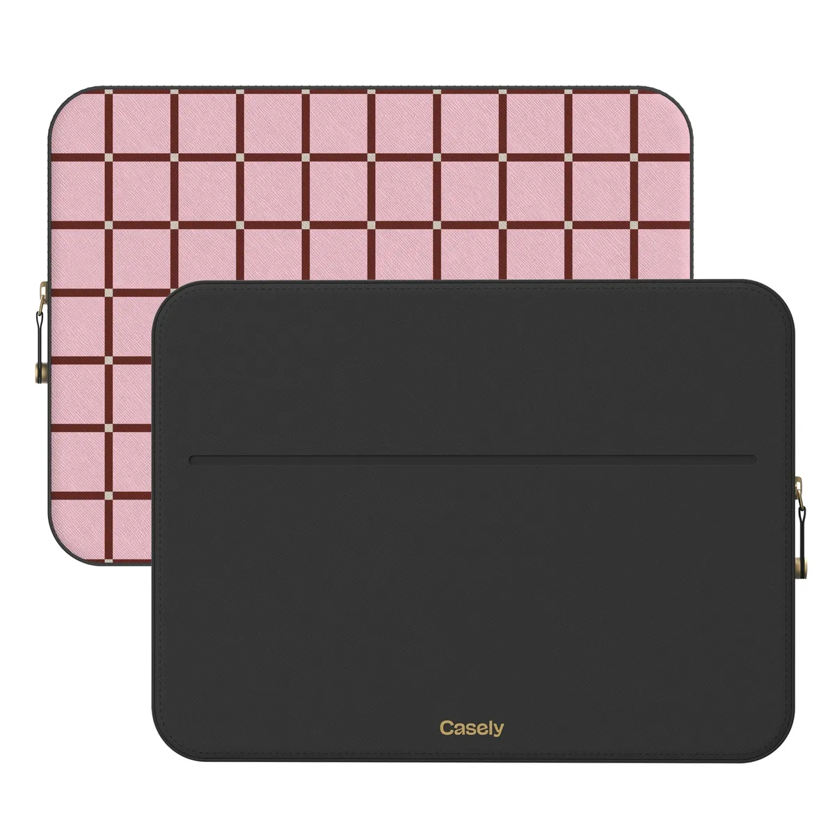 Uptown Gridlock | Pink Checkerboard Laptop Case - Image 12